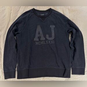 ARMANI JEANS Men’s Crew Neck Charcoal Grey Pullover Jumper Sweater Size M